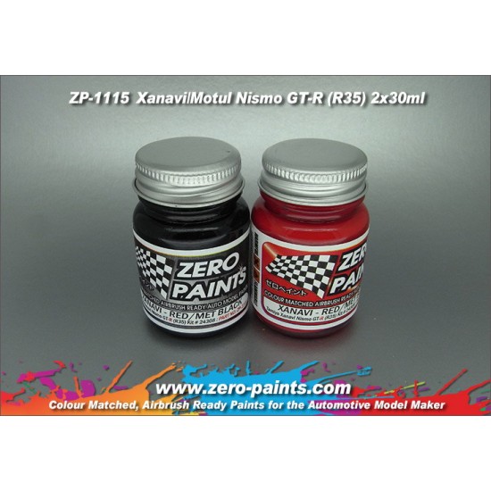 Xanavi/Motul Nismo GT-R (R35) Red/Met Black Paint Set 2x30ml