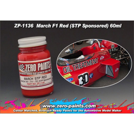 March F1 Red (STP Sponsored) Paint 60ml