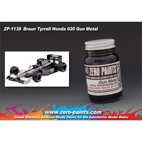 Gun Metal Paint for Braun Tyrrell Honda 020 60ml