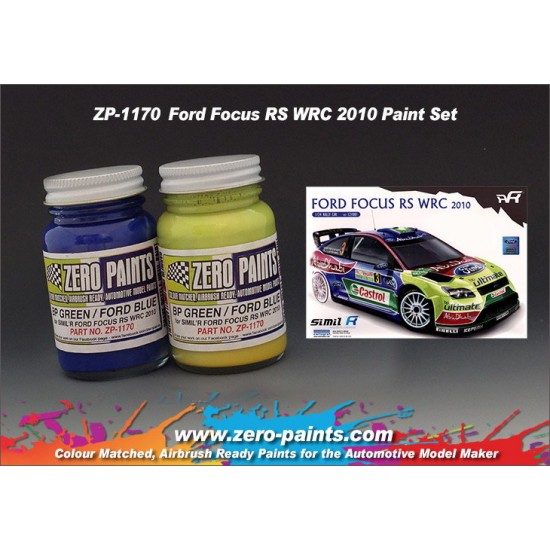 Ford Focus RS WRC 2010 Paint Set for Simil'R Kit 2x30ml