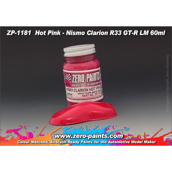 Hot Pink - Nismo Clarion R33 GT-R LM Paint for Tamiya #24161 60ml