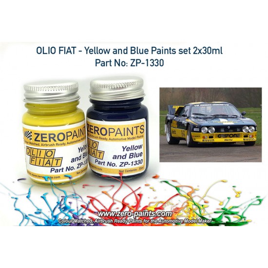 Olio Fiat - Yellow and Blue Paint Set for Lanica Rally 037 etc 2x30ml