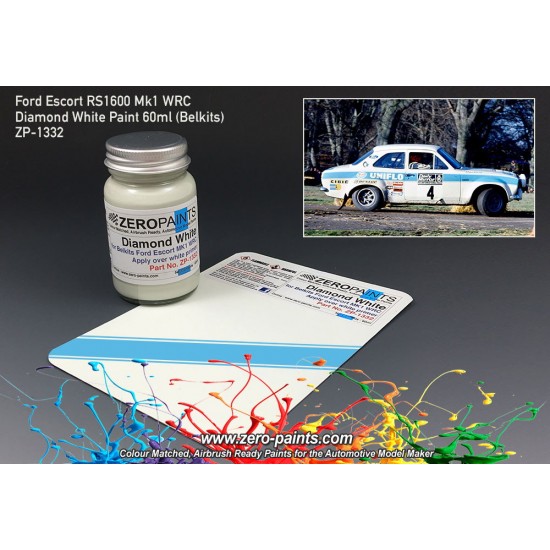Ford Escort RS1600 Mk1 WRC Diamond White Paint 60ml (Belkits)