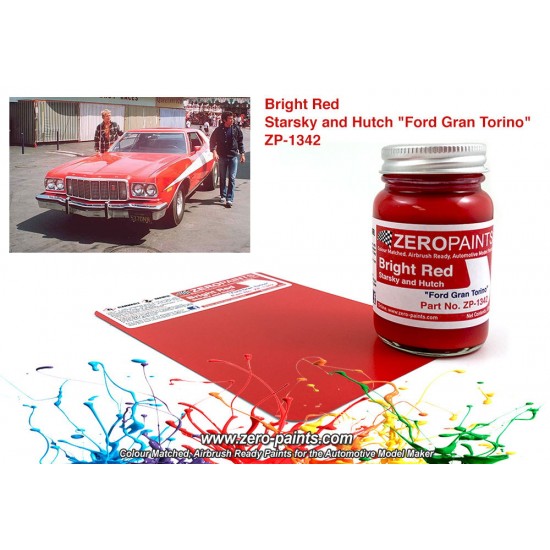 Starsky and Hutch "Ford Gran Torino" Bright Red Paint 60ml for Revell Kit # REV-85-4023
