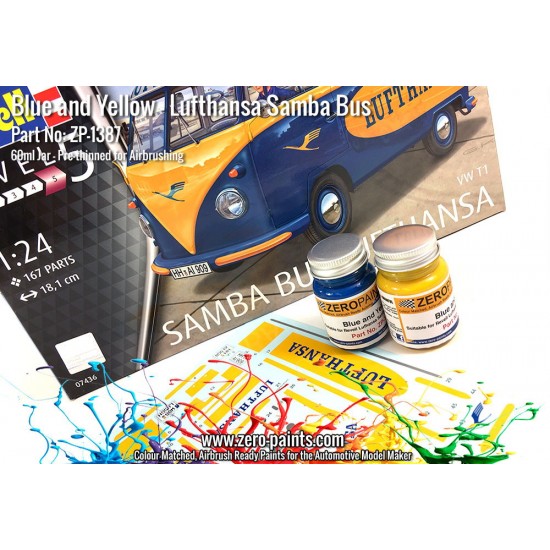 Lufthasa Samba Bus - Blue and Yellow Paint Set 2x30ml
