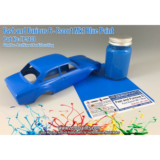 Fast and Furious 6 Ford Escort Mk 1 Blue Paint 60ml
