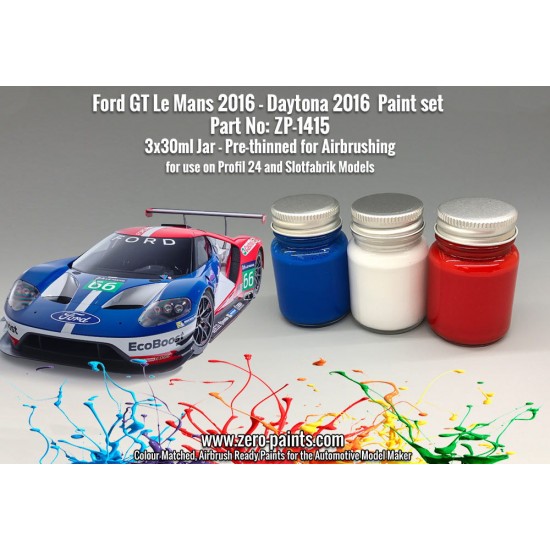 Ford GT Le Mans 2016 - Daytona 2016 Paint Set 3x30ml