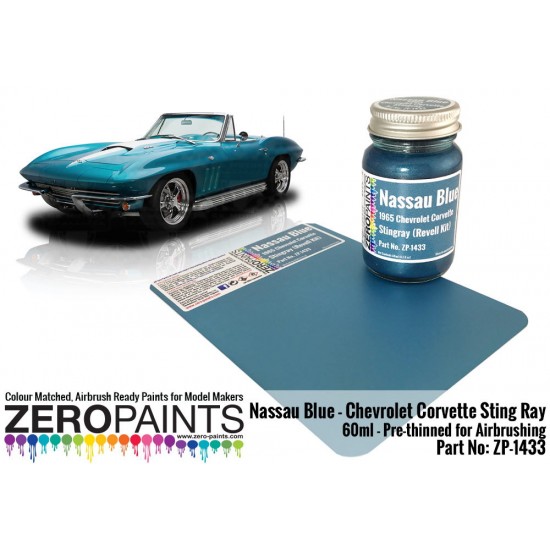 Nassau Blue Paint - 1965 Chevrolet Corvette 60ml (Revell Kit 07434 )