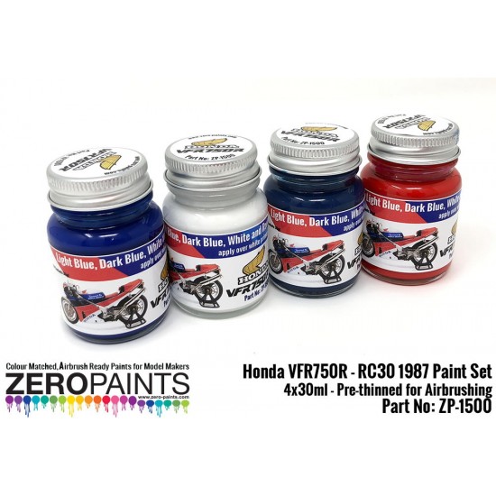 Honda VFR750R - RC30 1987 Paint Set 4x30ml