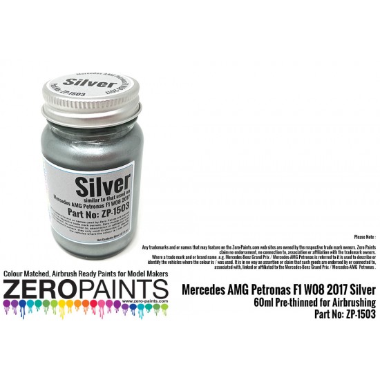Mercedes AMG Petronas F1 W08 2017 Silver 60ml