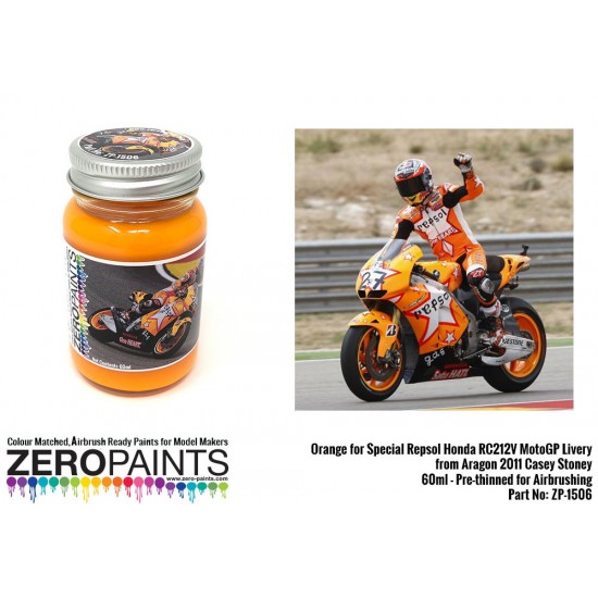 Orange for Special Repsol Honda RC212V MotoGP Livery from Aragon 2011 Casey Stoney 60ml