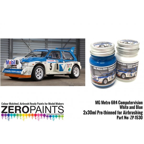 MG Metro 6R4 Computervision - White and Blue Paint Set 2x30ml