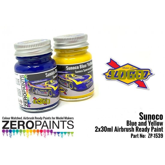 Sunoco Blue and Yellow Paint Set 2x30ml Zero Paints 1539-BY