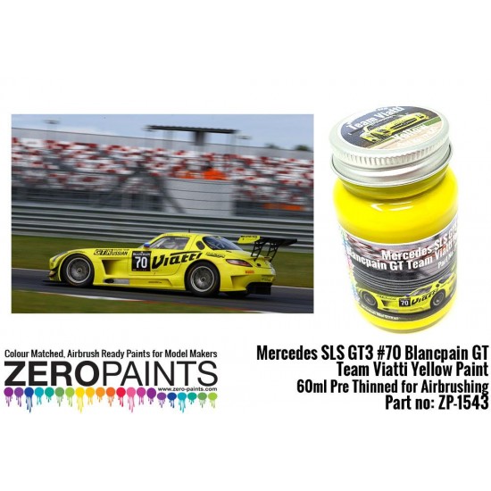 Mercedes SLS GT3 #70 Blancpain GT Team Viatti Yellow Paint (60ml)