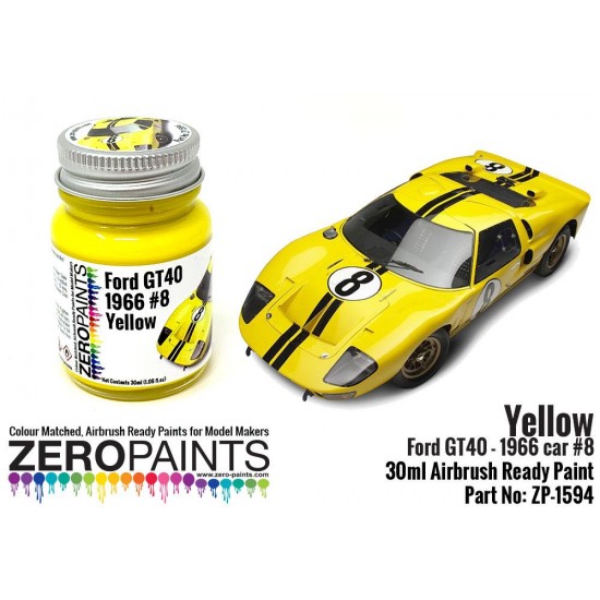 Yellow Paint for Ford GT40 -1966 Car #8 (30ml)