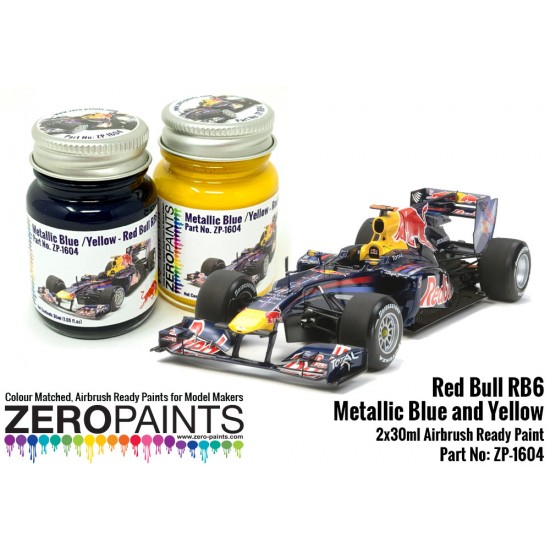 Red Bull RB6 Metallic Blue and Yellow Paint Set (2x 30ml)