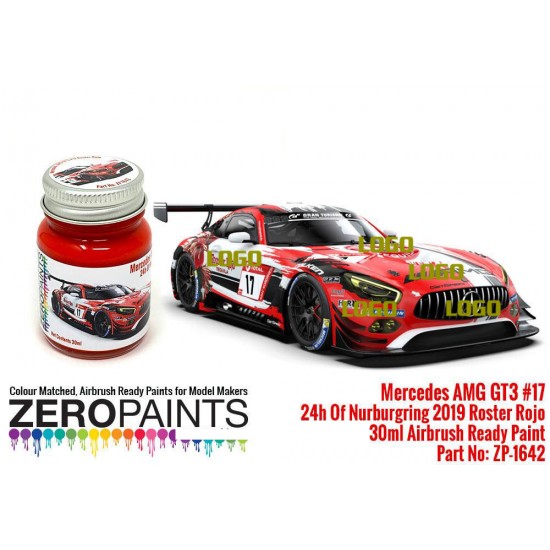 Mercedes AMG GT3 #17 ADAC Total 24h Of Nurburgring 2019 Red Paint 30ml