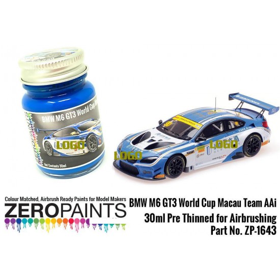 BMW M6 GT3 World Cup Macau Team Aai Blue Paint 30ml