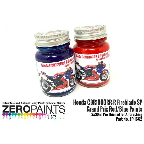 Honda CBR1000RR-R Fireblade SP Grand Prix Red/Blue Paints (2x 30ml)