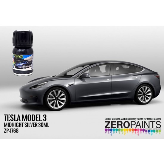 Tesla Paint - Model 3 Midnight Silver (30ml)
