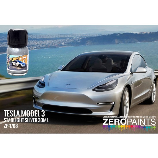 Tesla Paint - Model 3 Starlight Silver (30ml)