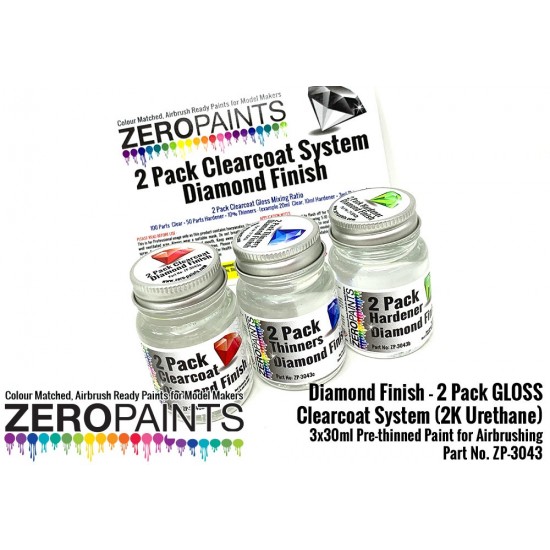 Diamond Finish 2 Pack GLOSS Clearcoat System (2K Urethane) 3x30ml