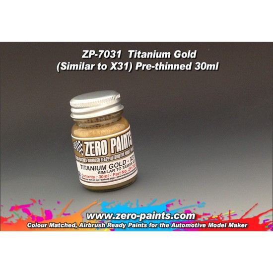 Titanium Gold Paint (Similar to Tamiya X31) 30ml