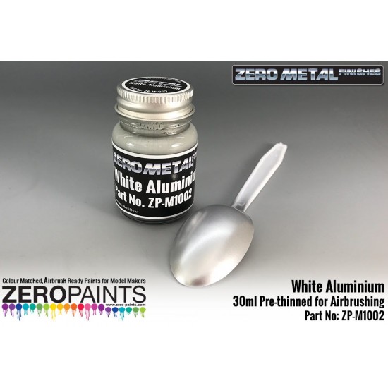 White Aluminium Paint - 30ml - Zero Metal Finishes