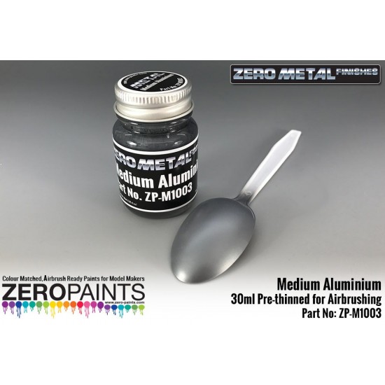Medium Aluminium Paint - 30ml - Zero Metal Finishes