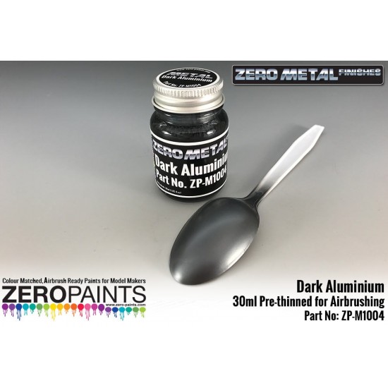 Dark Aluminium Paint - 30ml - Zero Metal Finishes