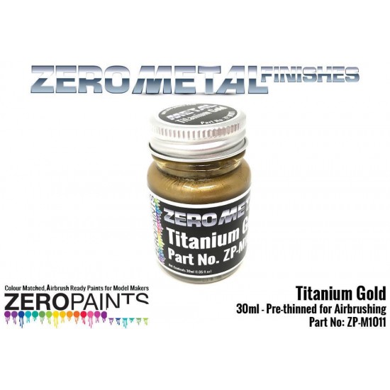 Titanium Gold Paint (30ml) - Zero Metal Finishes