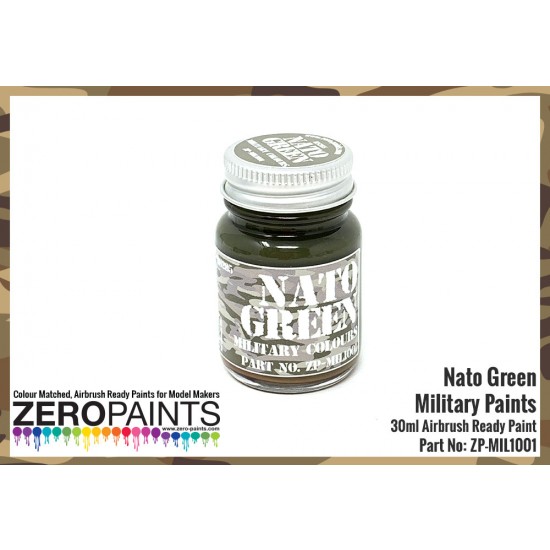 Zero Military Colour Paint - Nato Green BS285 (30ml)