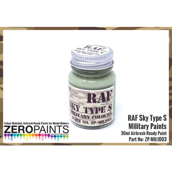 Zero Military Colour Paint - RAF Sky Type S BS210 (30ml)