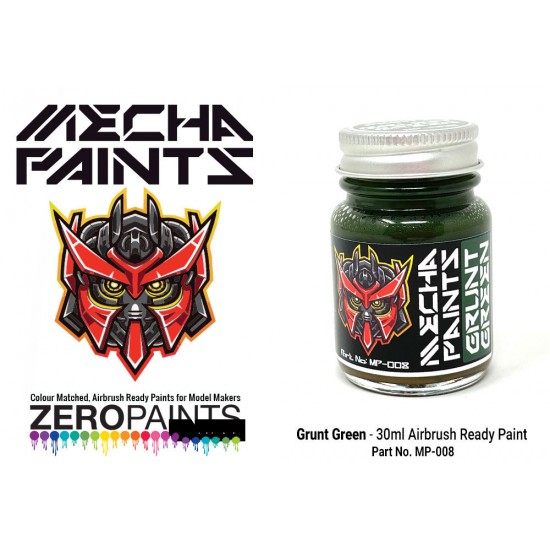 Mecha Paint - Grunt Green (30ml, pre-thinned ready for Airbrushing)