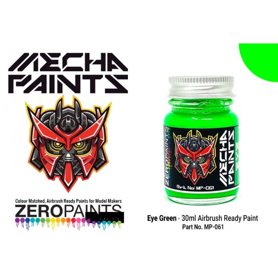 Mecha Paint - Eye Green (30ml, pre-thinned ready for Airbrushing)