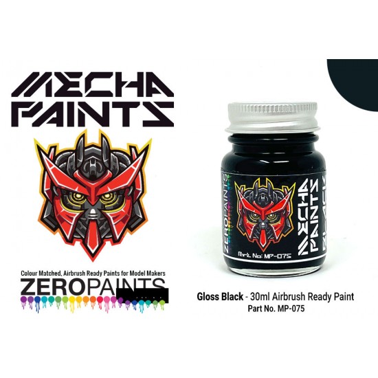 Mecha Paint - Gloss Black (30ml, pre-thinned ready for Airbrushing)