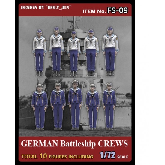 1/72 German Battleship Crews (10 Figures)