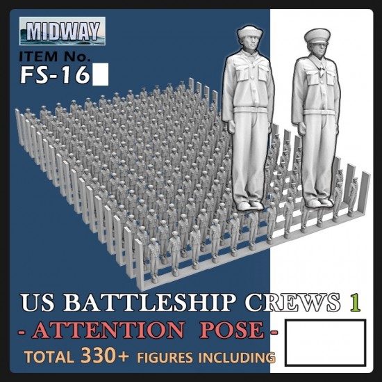 1/200 US BattleShip Crews-1: Attantion (330 figures)