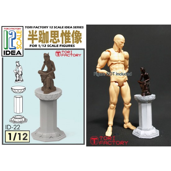 Miniature Bodhisattva Statue for 1/12 Scale Figures