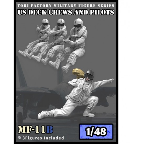 1/48 US Deck Crews and Pilots (3 figures)