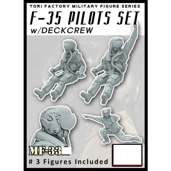1/48 Lockheed Martin F35 Lightning II Pilots Set w/Deck Crew (3