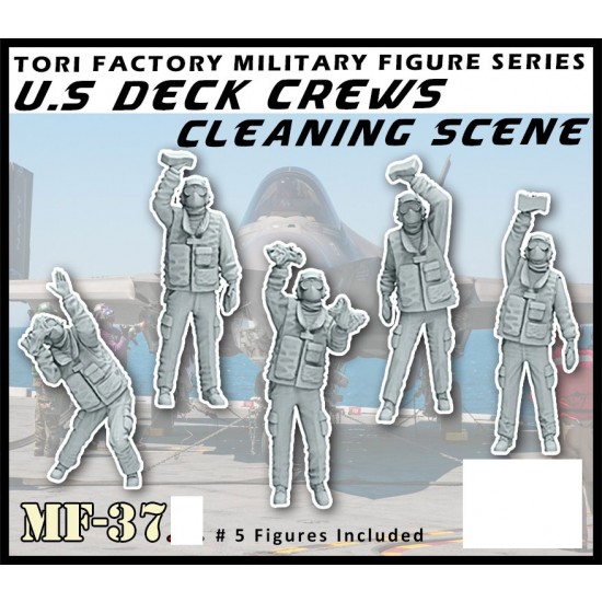 1/48 US Deck Crews Cleaning Scene (5 figures)