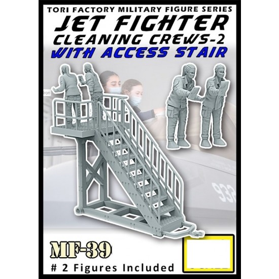 1/72 Jet Fighter Cleaning Crews -2 w/Access Stair