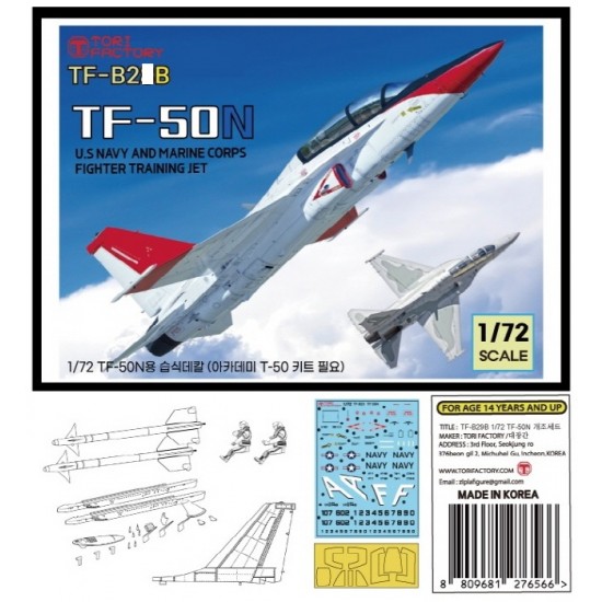 1/72 US Navy TF-50N Conversion and Decal set for Academy T-50 kit