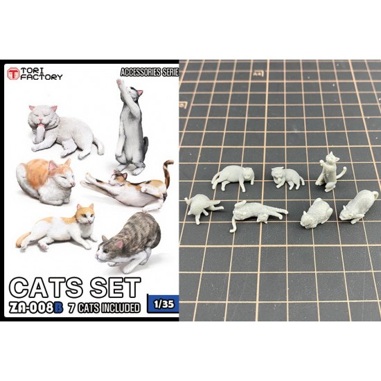 1/35 Cats Set (7 resin cats)