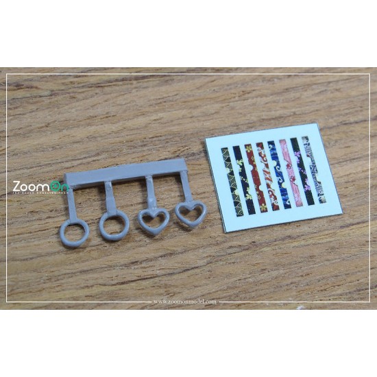 1/24 Handle Strap Ring (2 pcs circle, 2pcs heart)