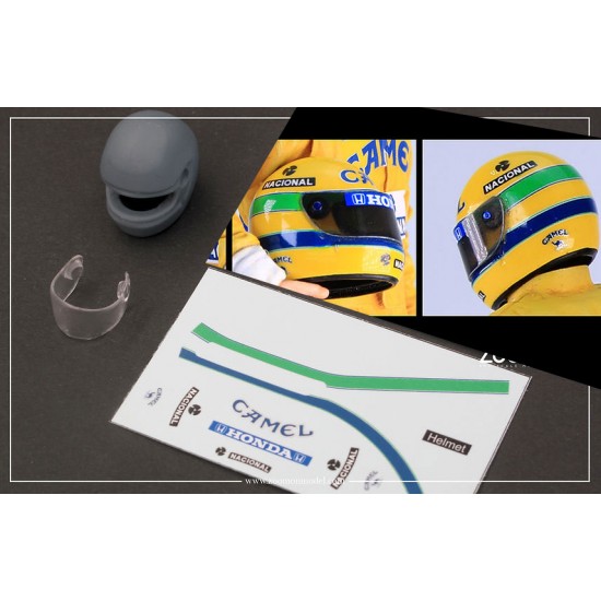1/20 Ayrton Senna Helmet A (Camel decal)