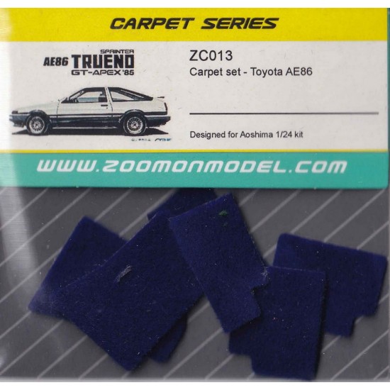 1/24 Toyota AE86 #Blue Carpet set for Aoshima kit