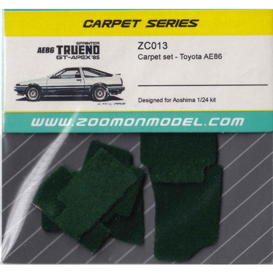 1/24 Toyota AE86 #Green Carpet set for Aoshima kit