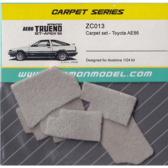 1/24 Toyota AE86 #Light Grey Carpet set for Aoshima kit
